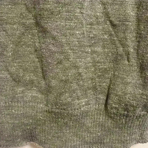 7 For all Mankind Wool Linen Blend Sweater Collared Button Polo in grey medium - Picture 5 of 8